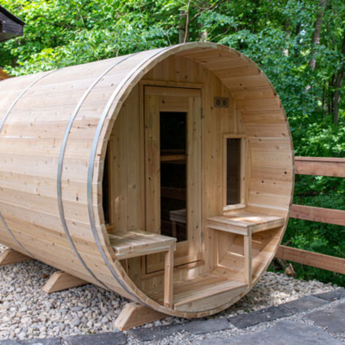 Canadian Timber Tranquility Barrel Sauna (Electric Heated)