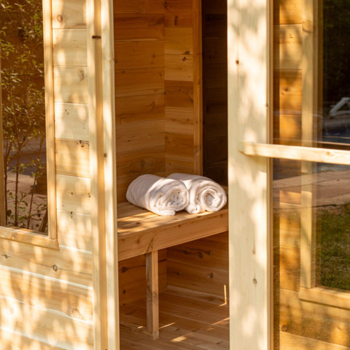 Canadian Timber Georgian Cabin Sauna with Changeroom (Electric Heated)