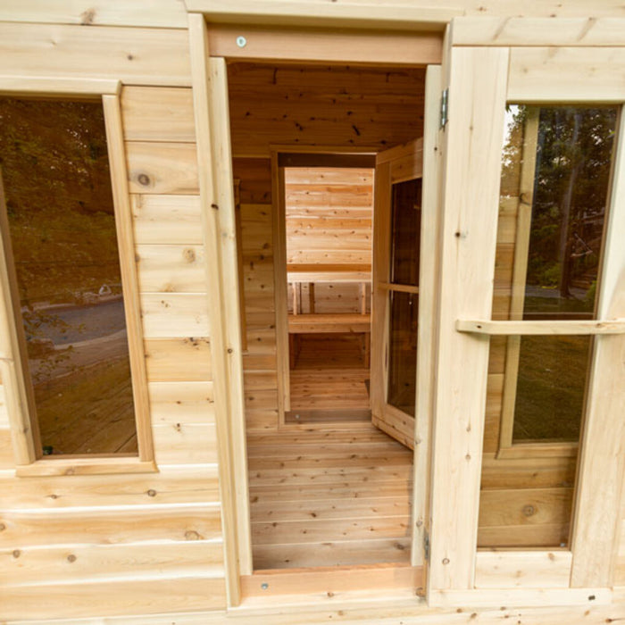 Canadian Timber Georgian Cabin Sauna with Changeroom (Electric Heated)