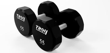 TROY 12-Sided Urethane Encased Dumbbell Sets