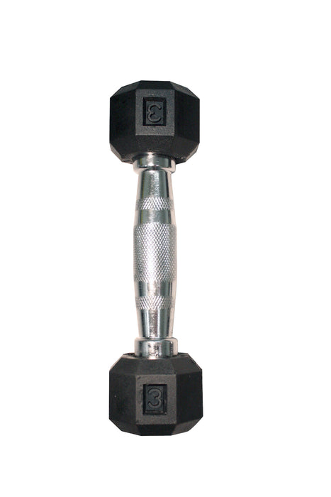 VTX 8-sided rubber encased dumbbell sets