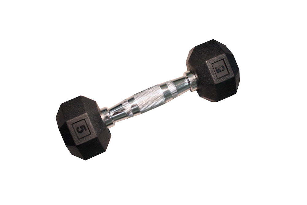 VTX 8-sided rubber encased dumbbell sets