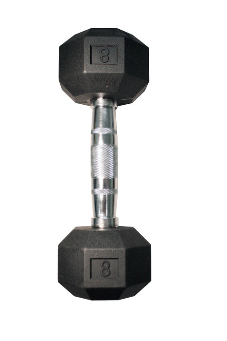 VTX 8-sided rubber encased dumbbell sets