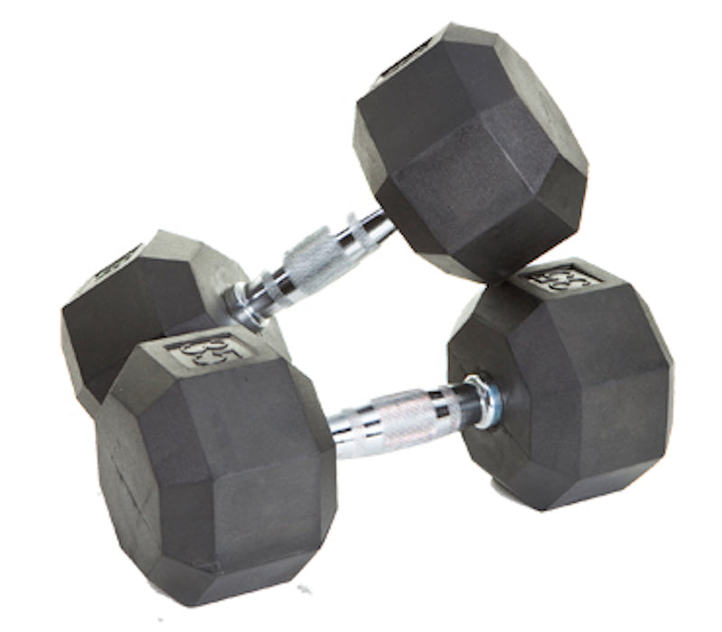 VTX 8-sided rubber encased dumbbell sets