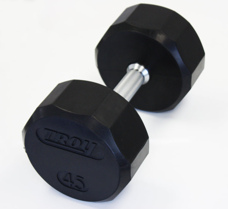 TROY 12 Sided Rubber Encased Dumbbell Sets