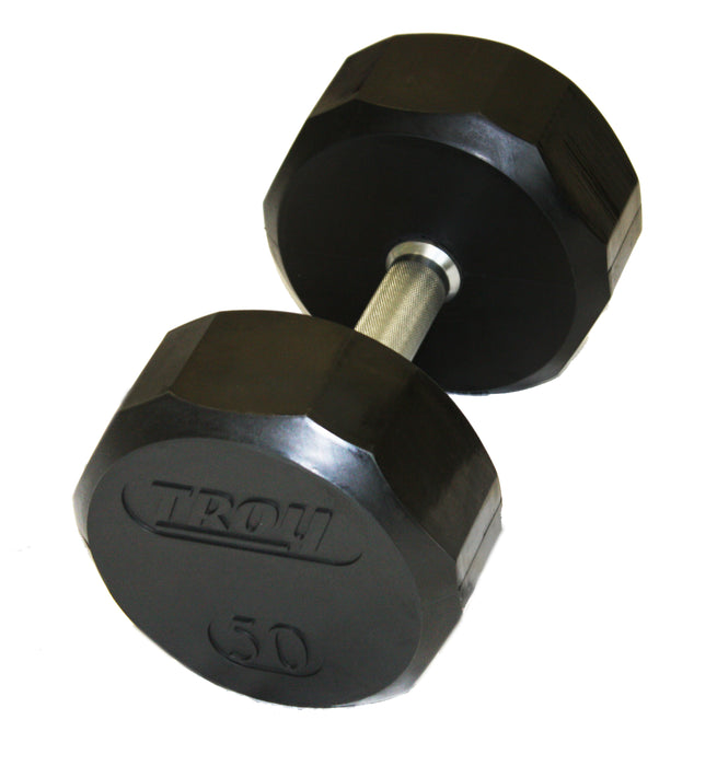 TROY 12 Sided Rubber Encased Dumbbell Sets