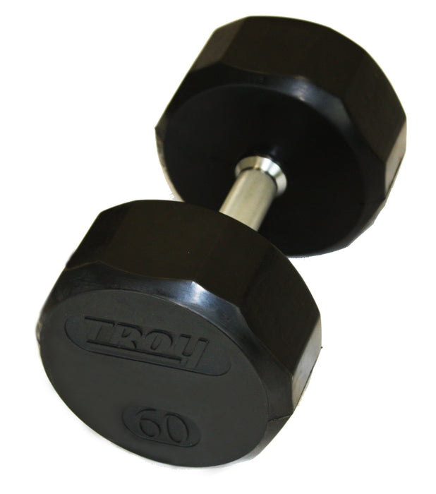 TROY 12 Sided Rubber Encased Dumbbell Sets