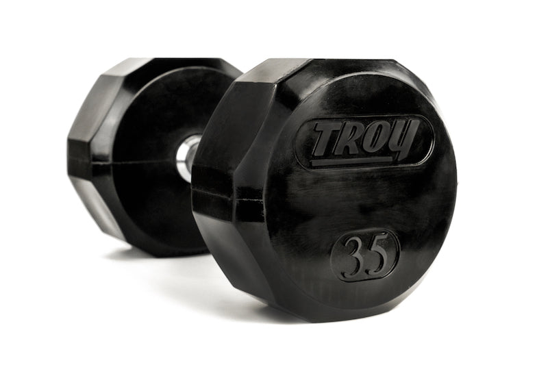 TROY 12 Sided Rubber Encased Dumbbell Sets