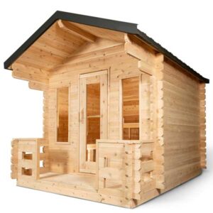 Canadian Timber Georgian Cabin Sauna with Porch (Electric Heated)